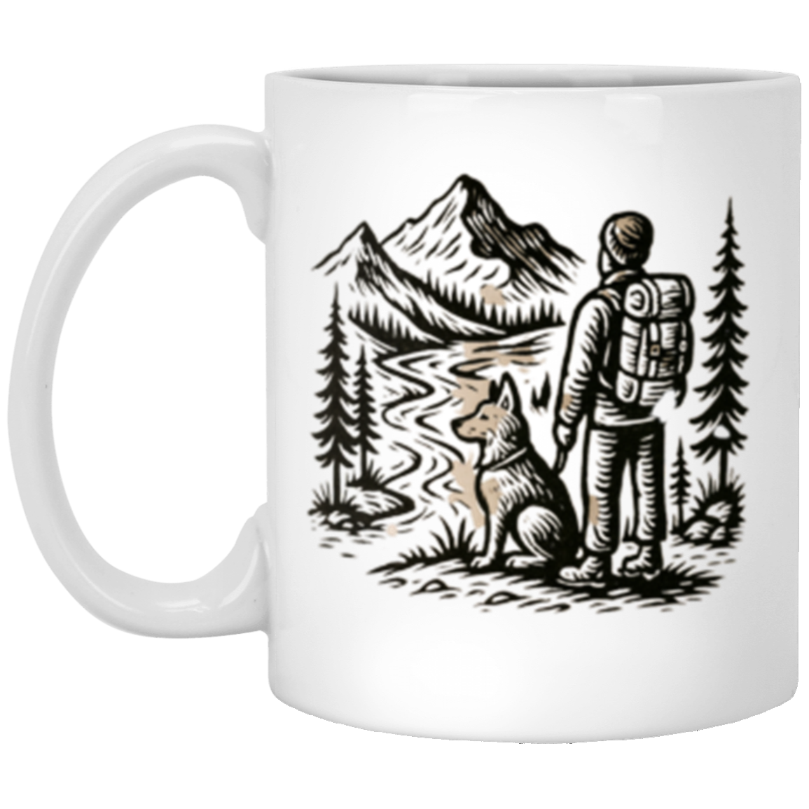 Image The Mountains Are Calling-COFFEE-Premium 11oz White Gloss Ceramic Mug