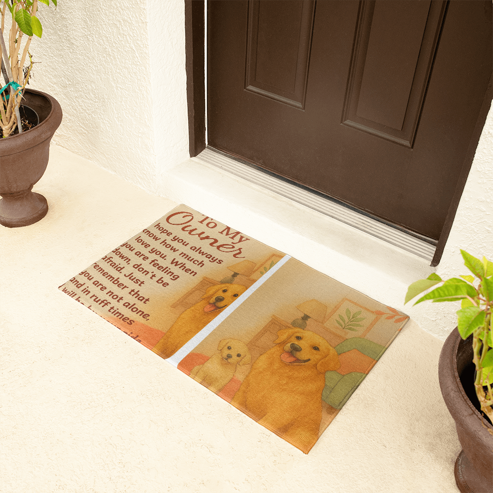To My Owner Know How Much- Dog Welcome Mat