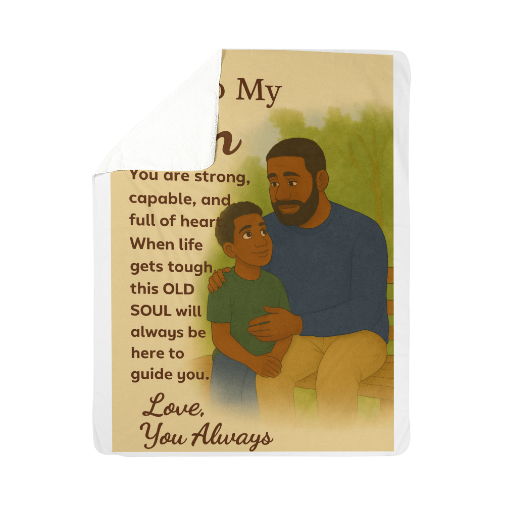 To My Son-When Life Gets Tough-Sherpa Fleece Blanket