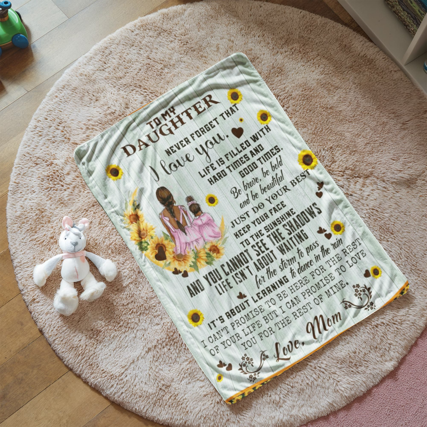 To My Daughter- Be Brave and Bold-Sherpa Fleece Blanket