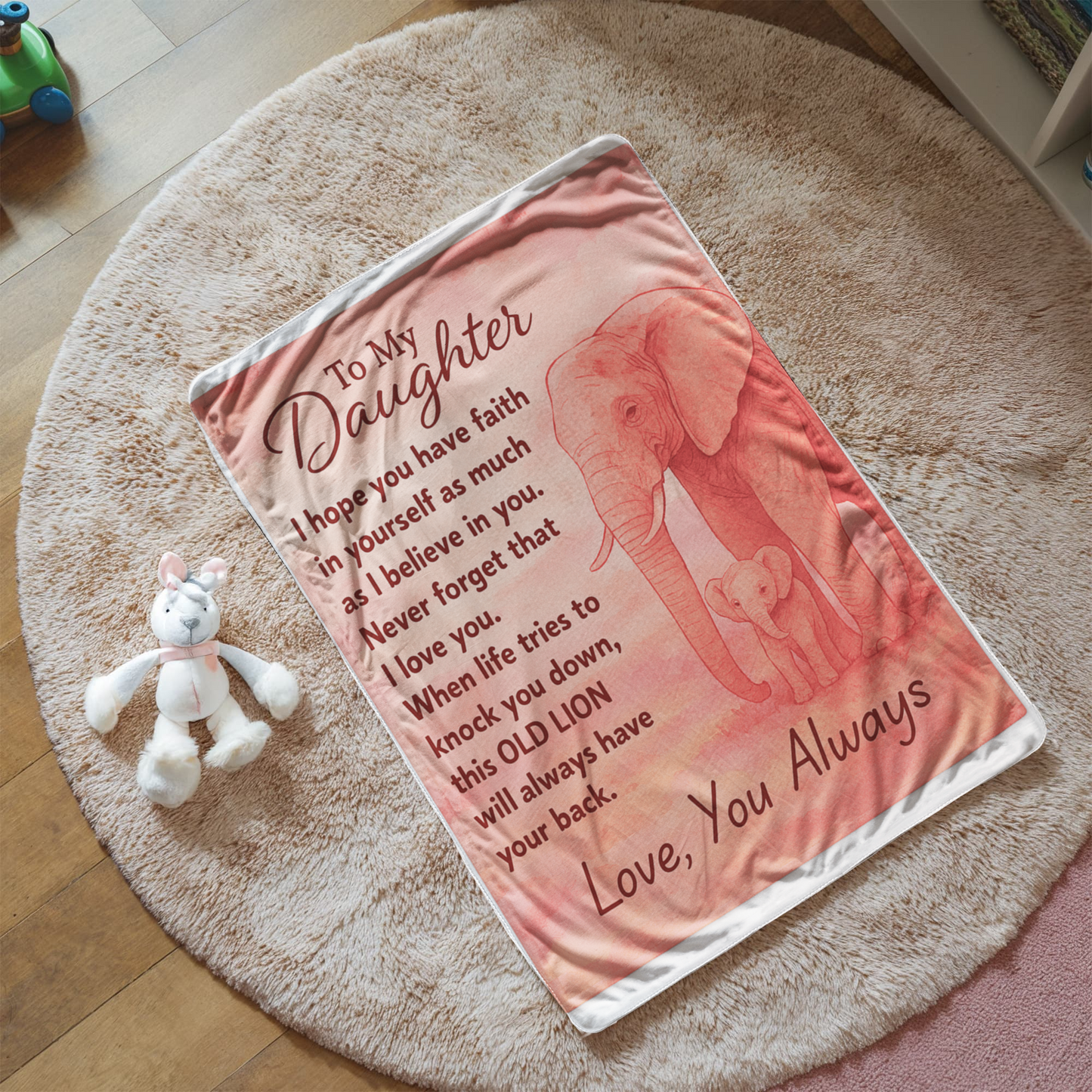 To Daughter- I Hope you have Faith-Sherpa Fleece Blanket