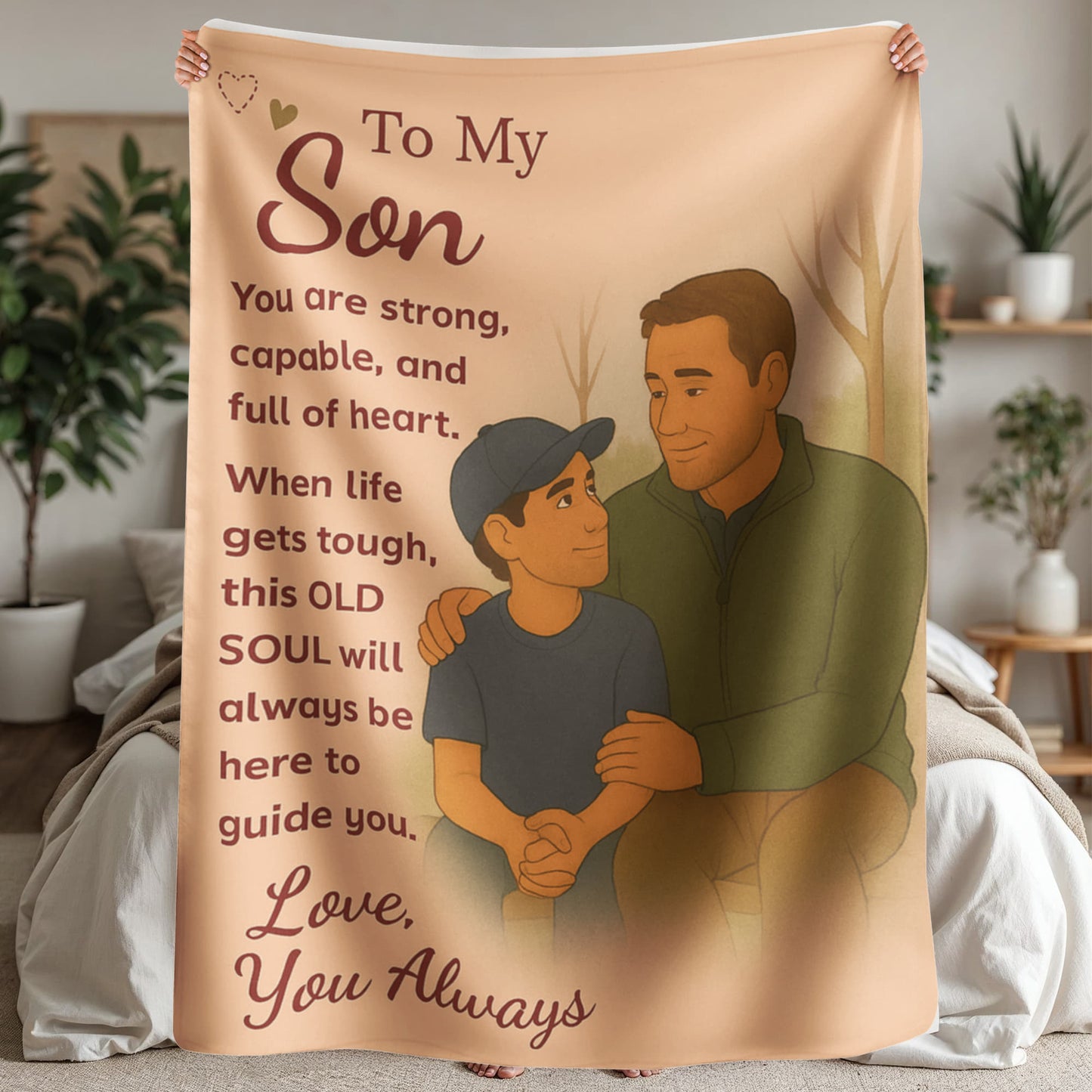 To My Son- When Life Gets -Sherpa Fleece Blanket