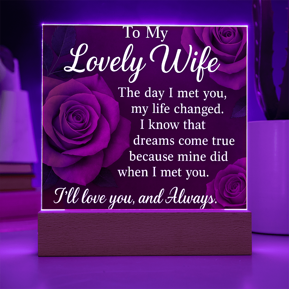 Wife Edition- Love Story in Every Line-Acrylic Plaque
