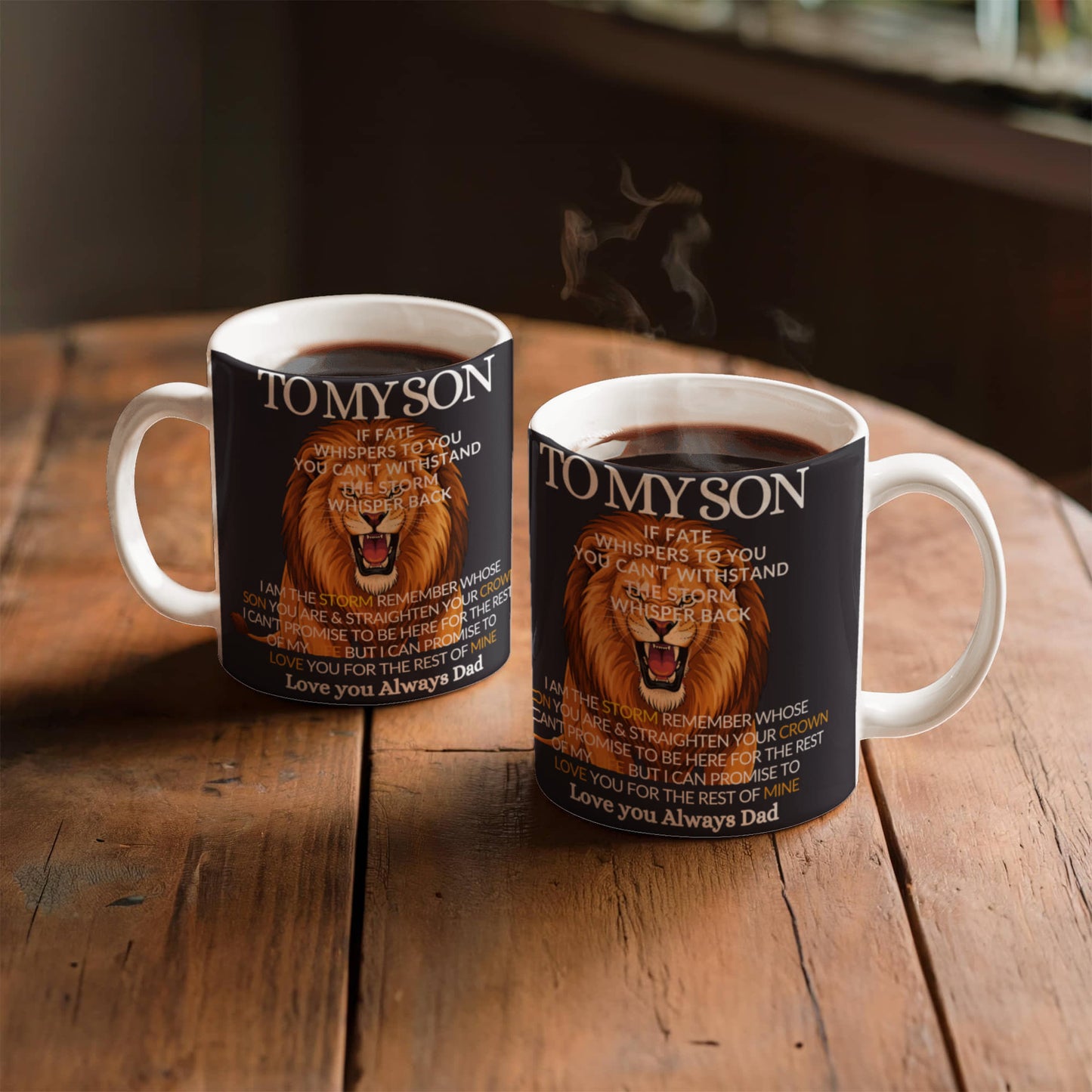 To My Son- If Fate Whisper I am The Storm-high‑end Coffee Mug- gift