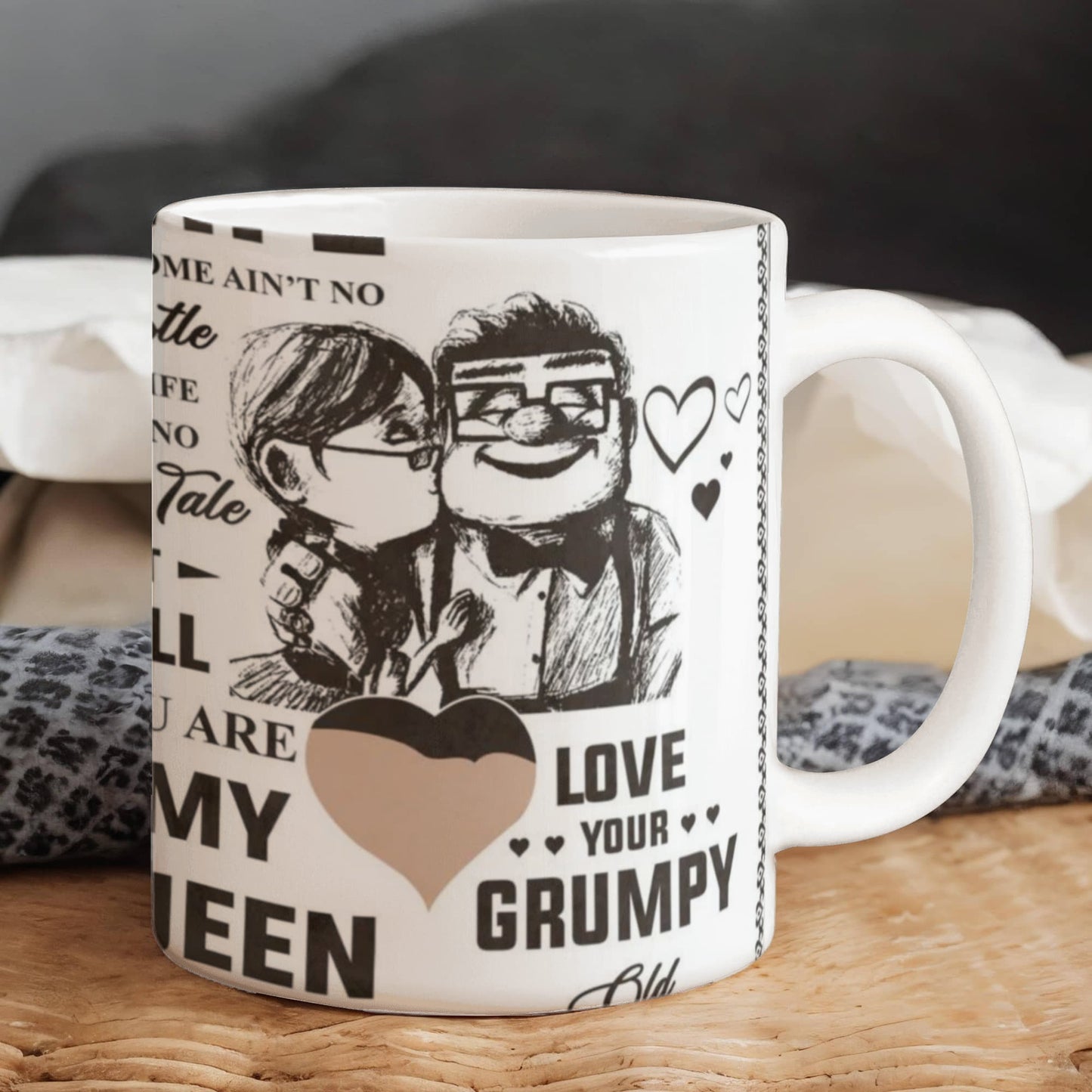 TO My Wife- My Queen My Grumpy Old Man-Coffee Mug