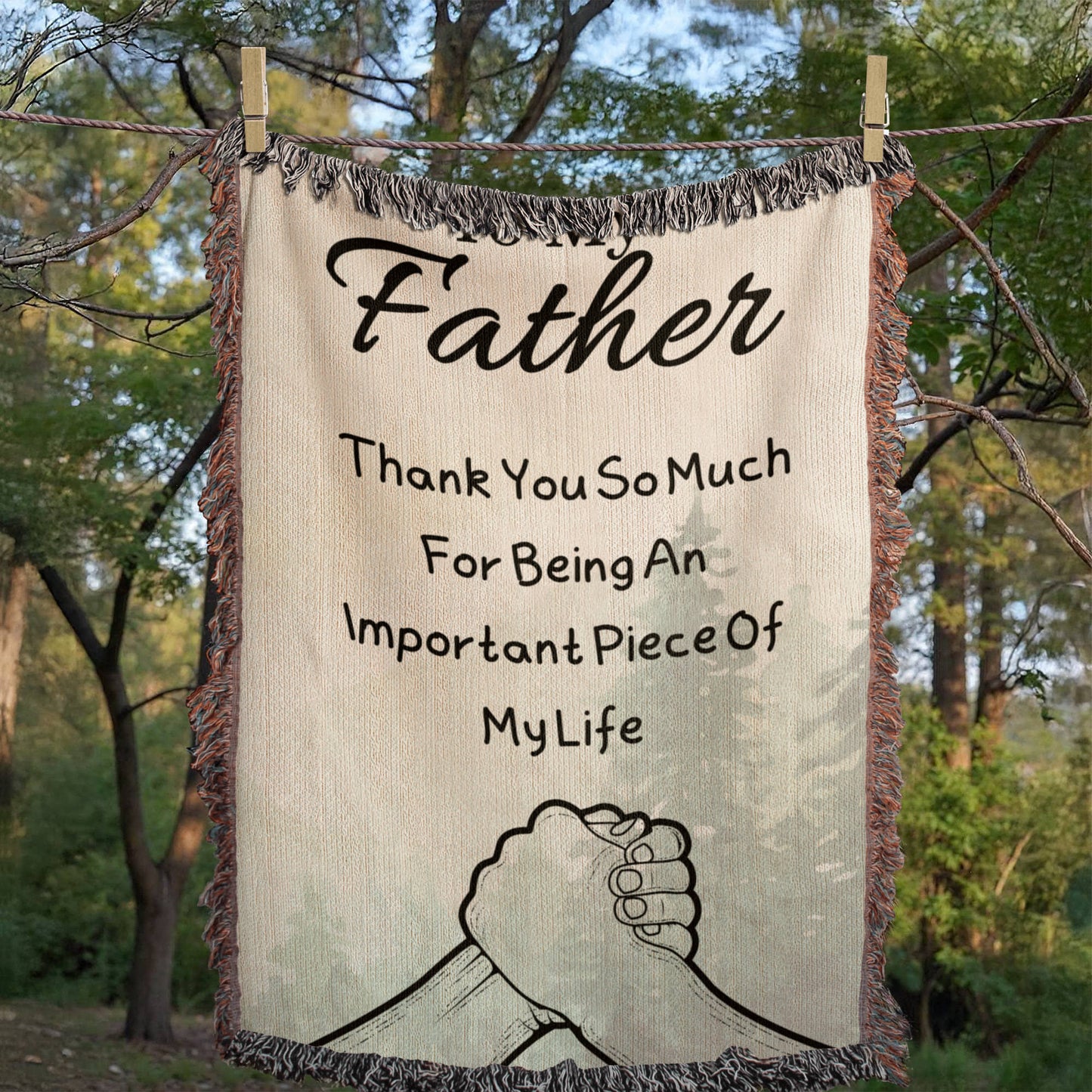 To My Father- "Thank You" - Woven blanket