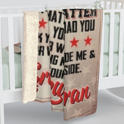 To My Wife – Grumpy Veteran Sherpa Blanket -A True Patriotic Love Message Gift