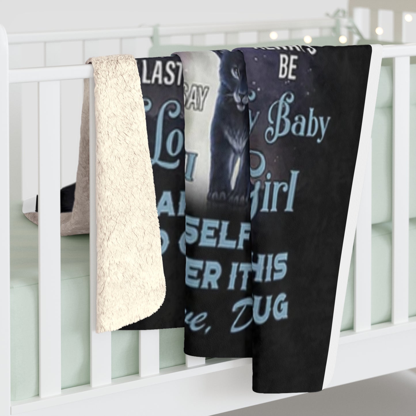 To My Daughter-Lion Dad Love Message-Sherpa Blanket