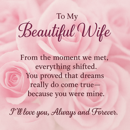 To My Beautiful WIFE-You Proved that -Forever Love Necklace and Heart Gift Box