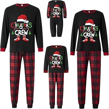 Christmas Crew Matching Pajamas Set for Family Mom Daughter Dad Son Holiday Sleepwear. ⭐4.4 4.4 out of 5 stars