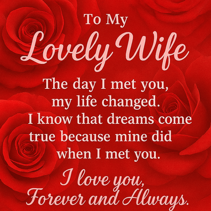 To My Lovely Wife-Heartfelt Love Note- Baby Feet Heat Necklace