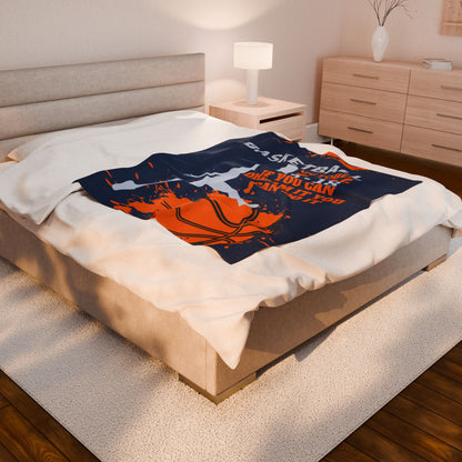 Basketball October 2026 Plush Blanket — 'If You Can Dream It- You Can Do It' Velveteen Throw Plush Blanket