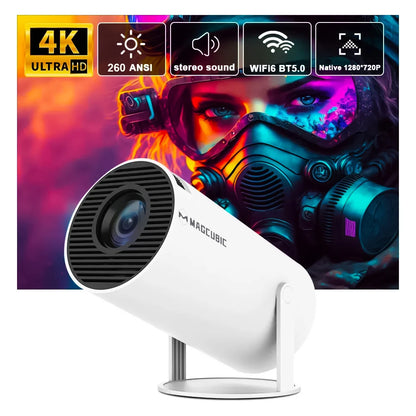 Mag cubic 4K Wifi6 Projector Home Cinema Outdoor portable HY300 Pro