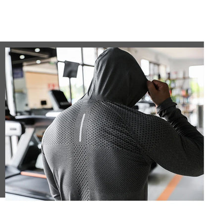 Mens Fitness Tracksuit Running Sport Hoodie