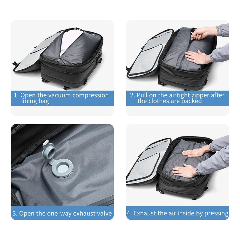 Men & Woman Multi-Functorial Travel Vacuum Compression Backpack👍👍👍💕