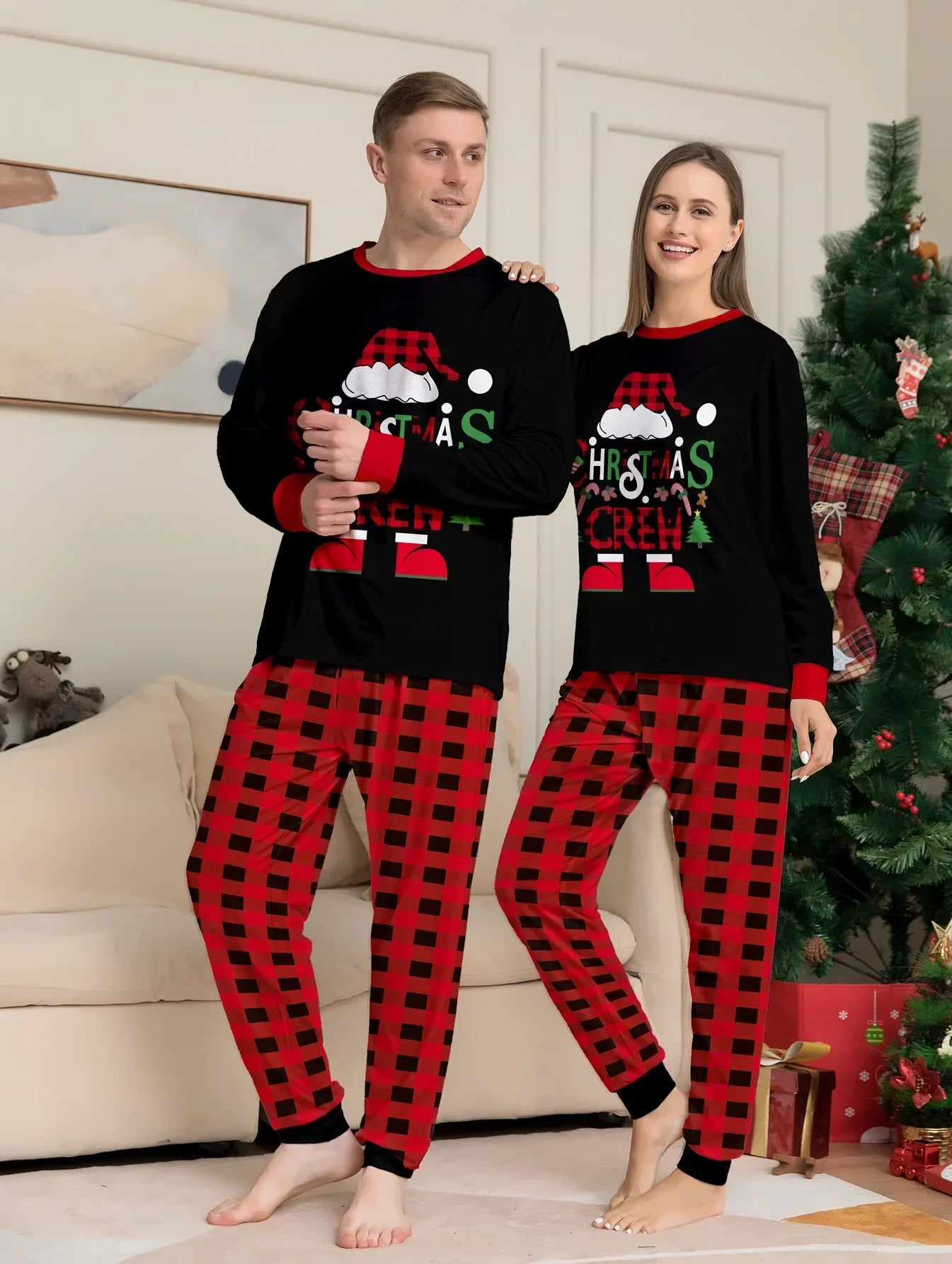 Christmas Crew Matching Pajamas Set for Family Mom Daughter Dad Son Holiday Sleepwear. ⭐4.4 4.4 out of 5 stars