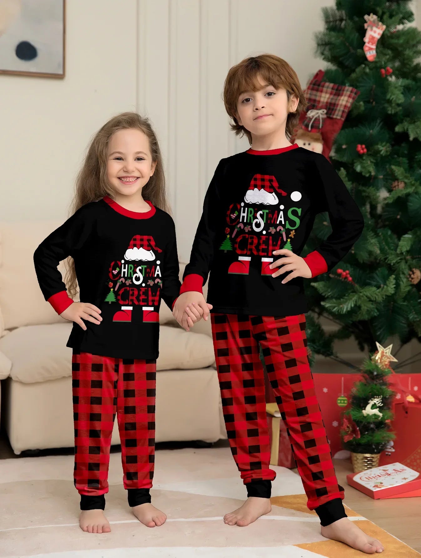 Christmas Crew Matching Pajamas Set for Family Mom Daughter Dad Son Holiday Sleepwear. ⭐4.4 4.4 out of 5 stars