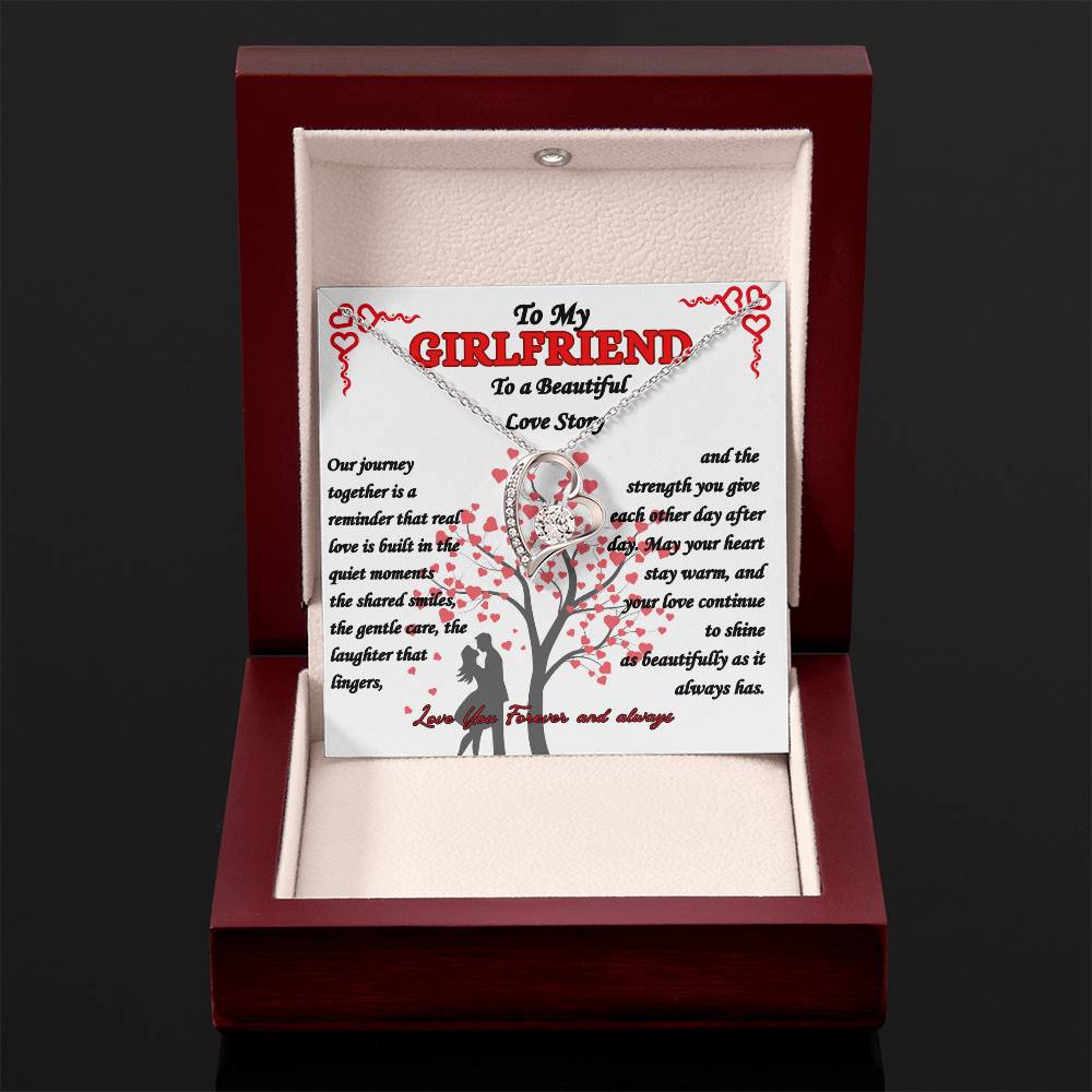 To My Girlfriend - "Beautiful Love Story"  Forever Love Necklace