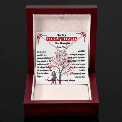 To My Girlfriend - "Beautiful Love Story"  Forever Love Necklace
