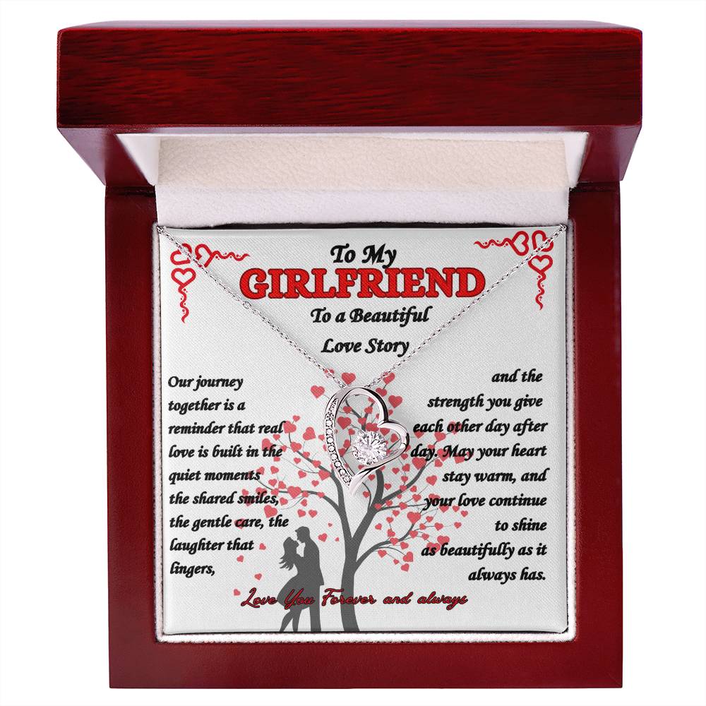 To My Girlfriend - "Beautiful Love Story"  Forever Love Necklace