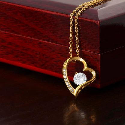 To Our Beautiful Daughter "Know We Will Always Love You" - Forever Heart Necklace Gift