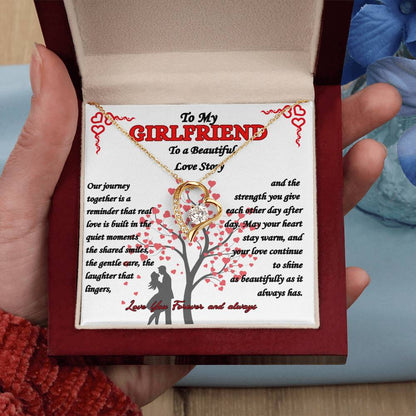 To My Girlfriend - "Beautiful Love Story"  Forever Love Necklace