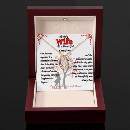 To My Wife -  "Beautiful Love Story"  Forever Love Necklace