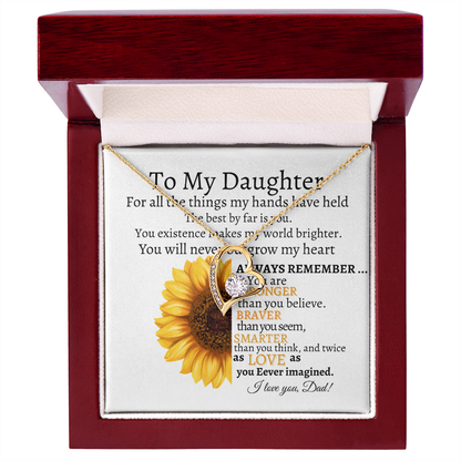 To My Daughter Forever Love Necklace Kmcgann Collection | Dad to Daughter