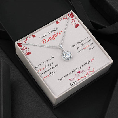 To Daughter - "Know That We Are Proud" - Eternal Hope Necklace