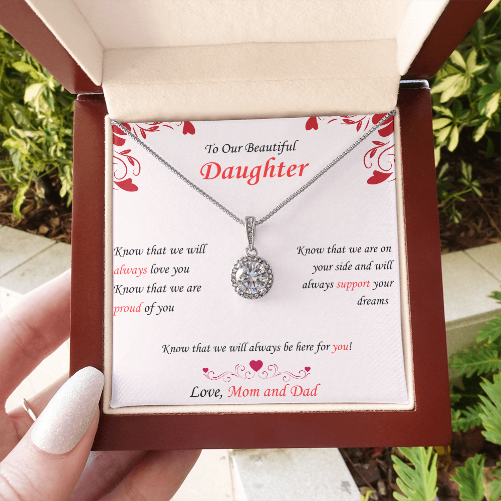 To Daughter - "Know That We Are Proud" - Eternal Hope Necklace