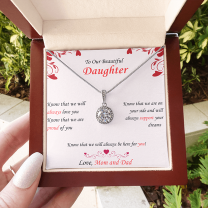 To Daughter - "Know That We Are Proud" - Eternal Hope Necklace