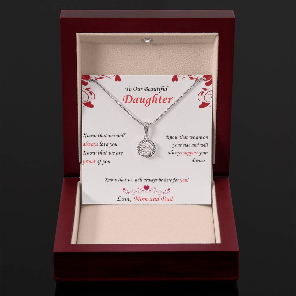 To Daughter - "Know That We Are Proud" - Eternal Hope Necklace