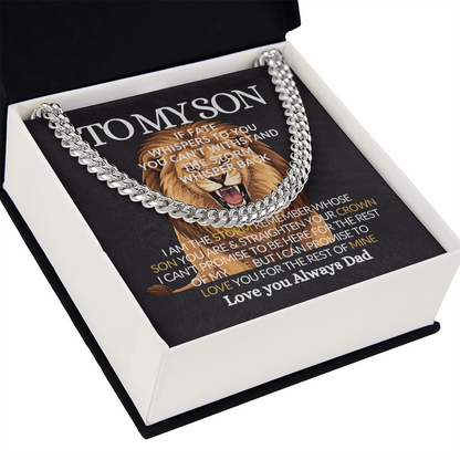 To My Son- If Fate Whisper I am The Storm-high‑end men jewelry gift