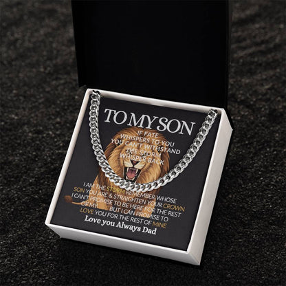 To My Son- If Fate Whisper I am The Storm-high‑end men jewelry gift