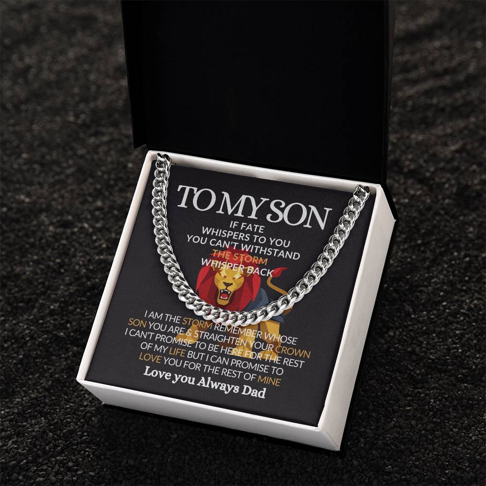 To My Son-Meaningful Jewelry Chain for Him
