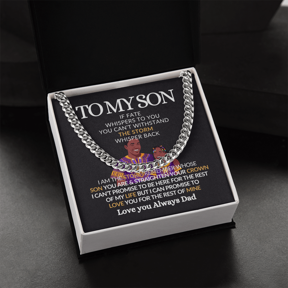To My Son- I Promise to Love You-- Upscale Necklace for Him