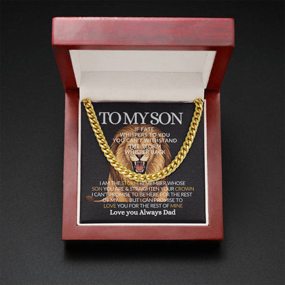 To My Son- If Fate Whisper I am The Storm-high‑end men jewelry gift