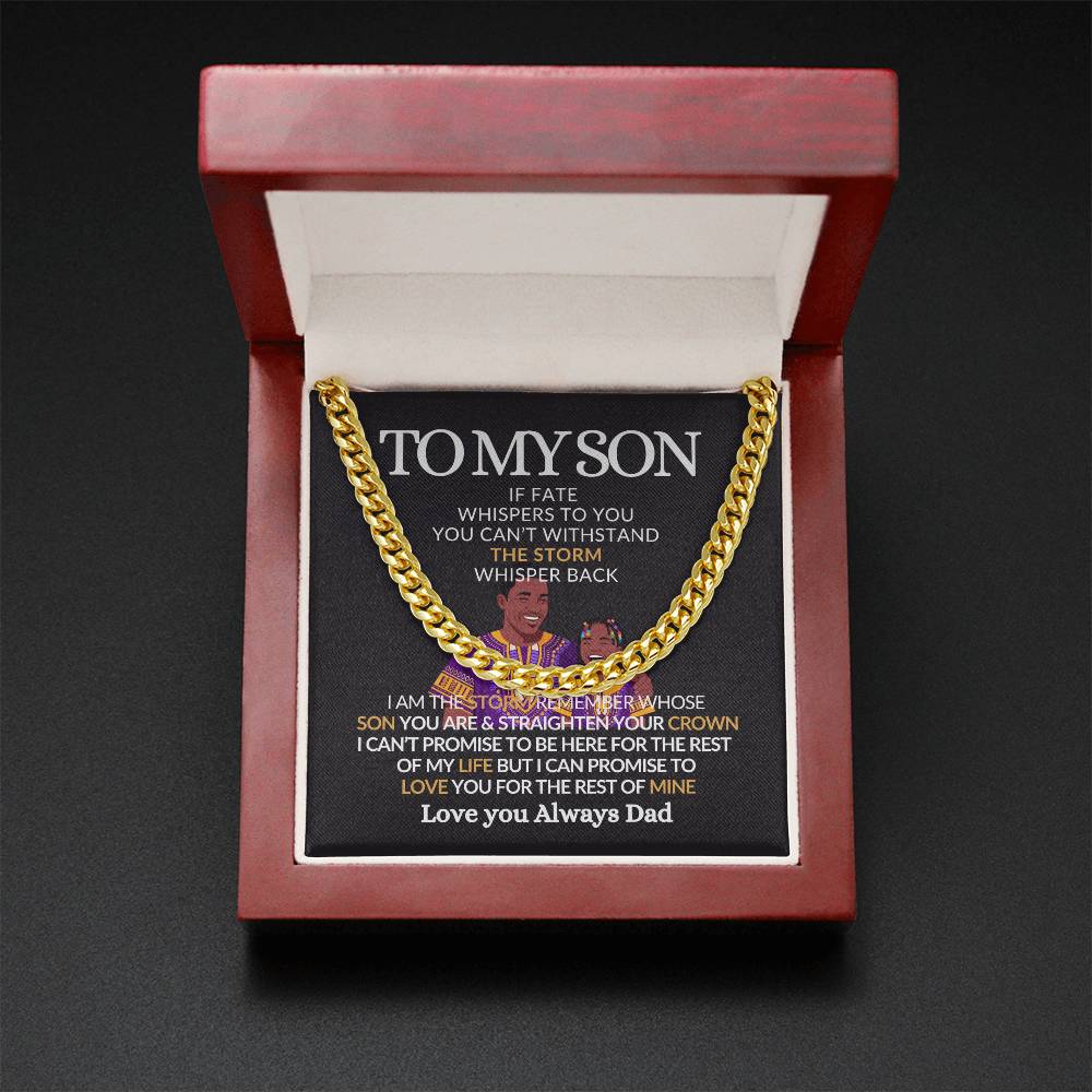 To My Son- I Promise to Love You-- Upscale Necklace for Him