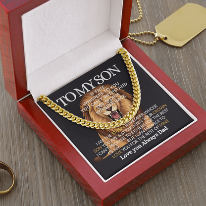 To My Son- If Fate Whisper I am The Storm-high‑end men jewelry gift