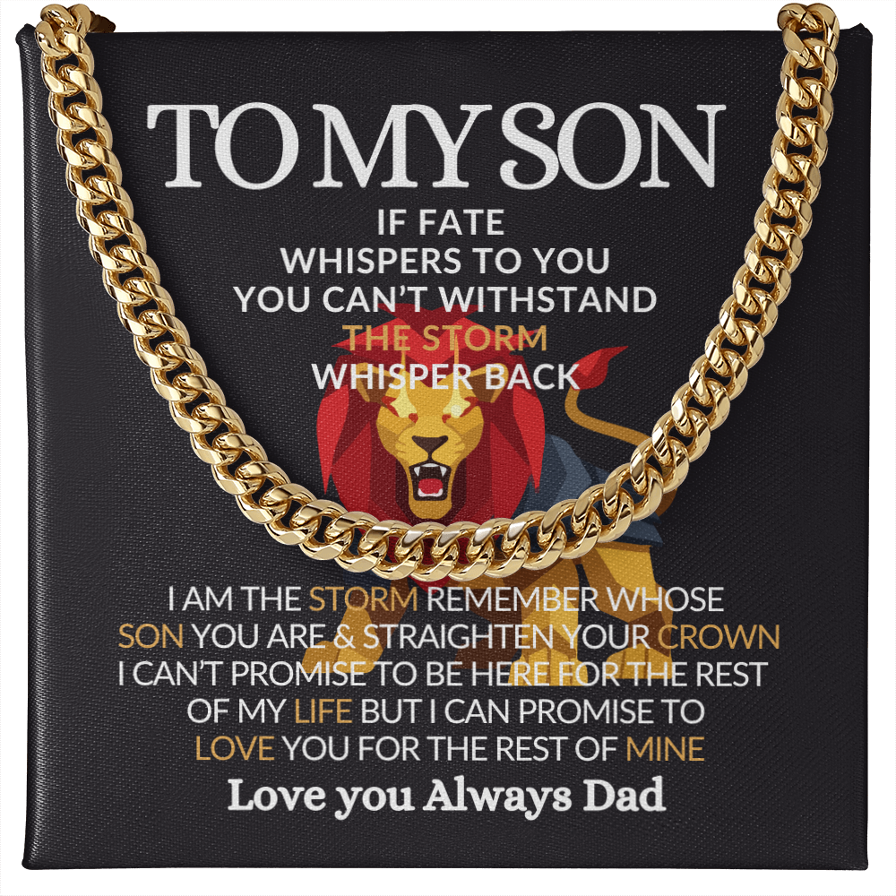 Cuban Link Chain with Love Message