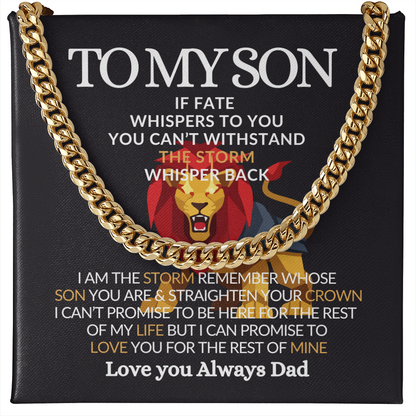 Cuban Link Chain with Love Message