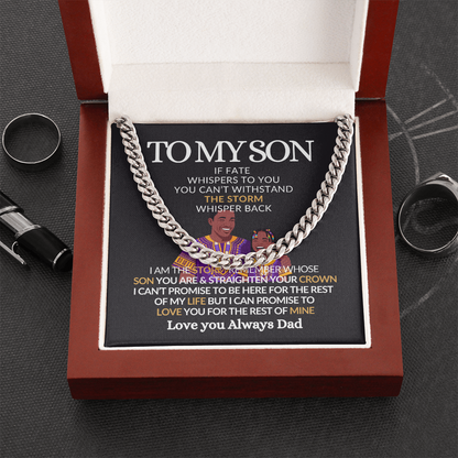 To My Son- I Promise to Love You-- Upscale Necklace for Him