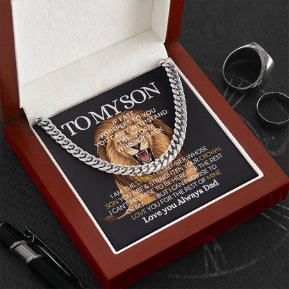 To My Son- If Fate Whisper I am The Storm-high‑end men jewelry gift