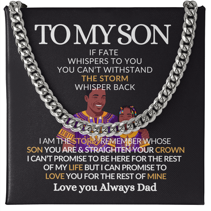Romantic Necklace son I Promise to Love from Dad