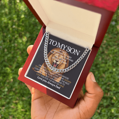 To My Son- If Fate Whisper I am The Storm-high‑end men jewelry gift