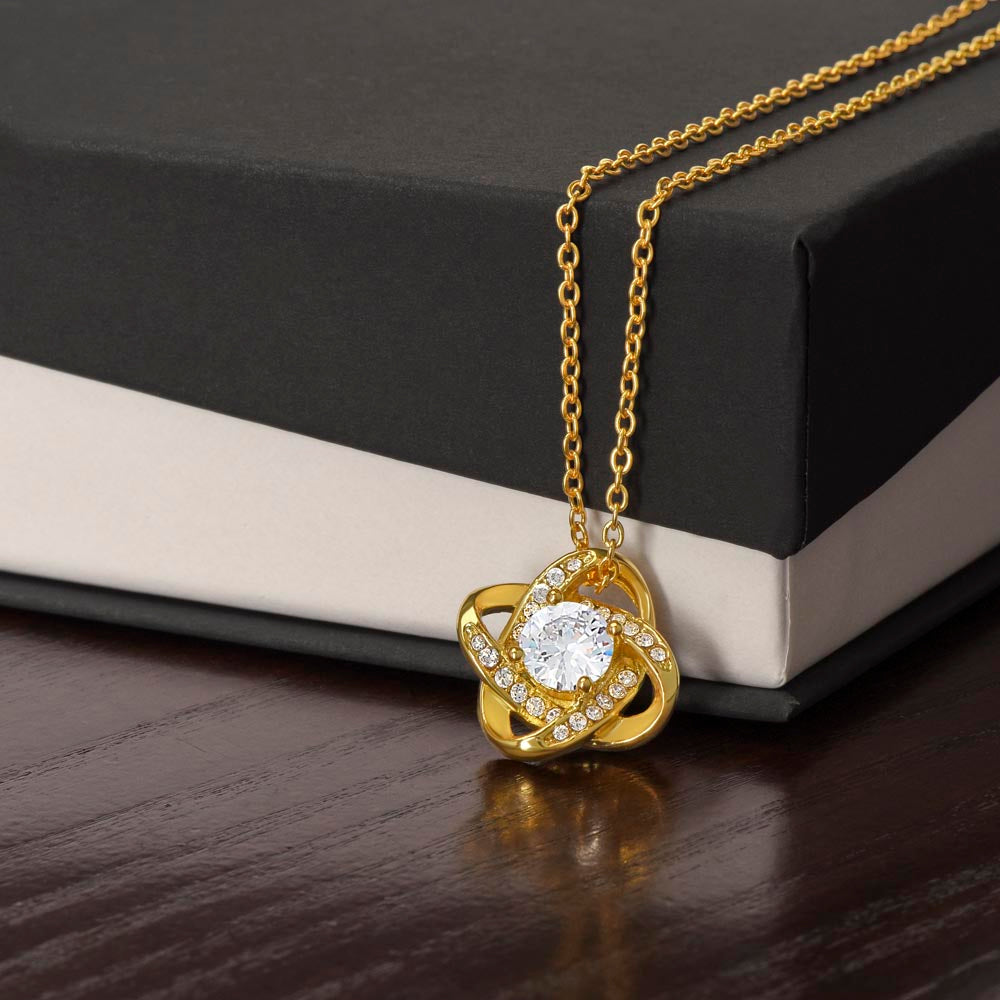 To My Daughter - "My Sunshine On the Darkest Day"- Love Knot Necklace Gift