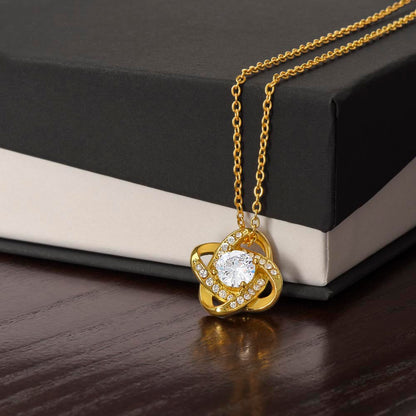 To My Daughter - "My Sunshine On the Darkest Day"- Love Knot Necklace Gift