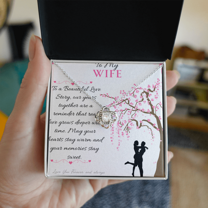 To My Love - To a Beautiful Love Story - Love Knot Necklace