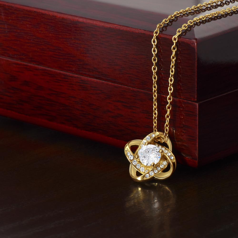 To My Daughter - "My Sunshine On the Darkest Day"- Love Knot Necklace Gift