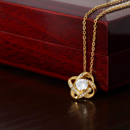 To My Beautiful Daughter - "Every Day You Make Us Proud"-Love Knot Necklace Gift